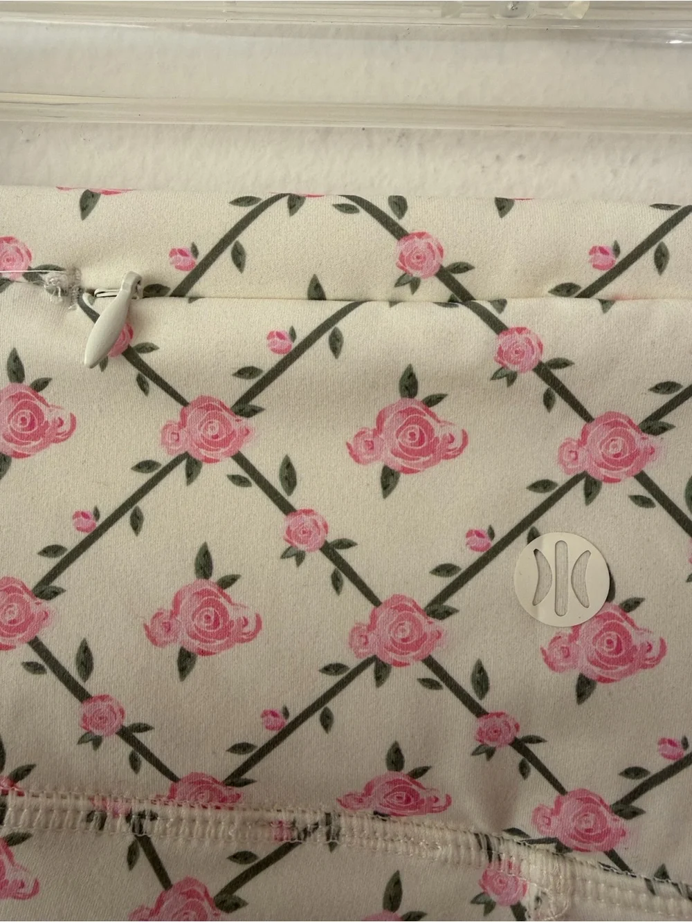 NWT Astoria Activewear Floral Rose Trellis High Waist Bike Shorts XL